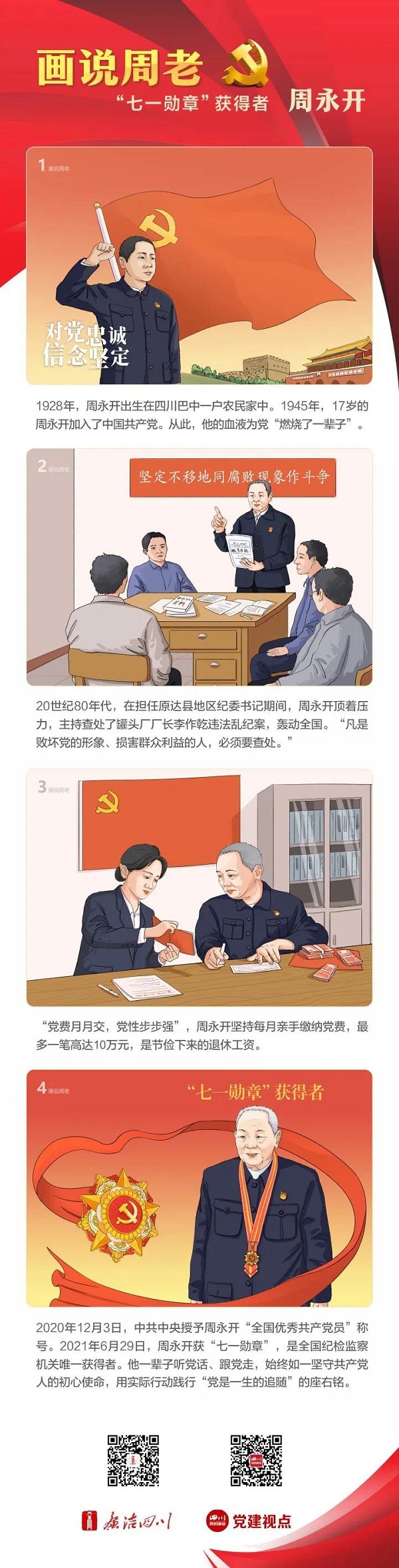 畫說周老 | 致敬“七一勛章”獲得者周永開